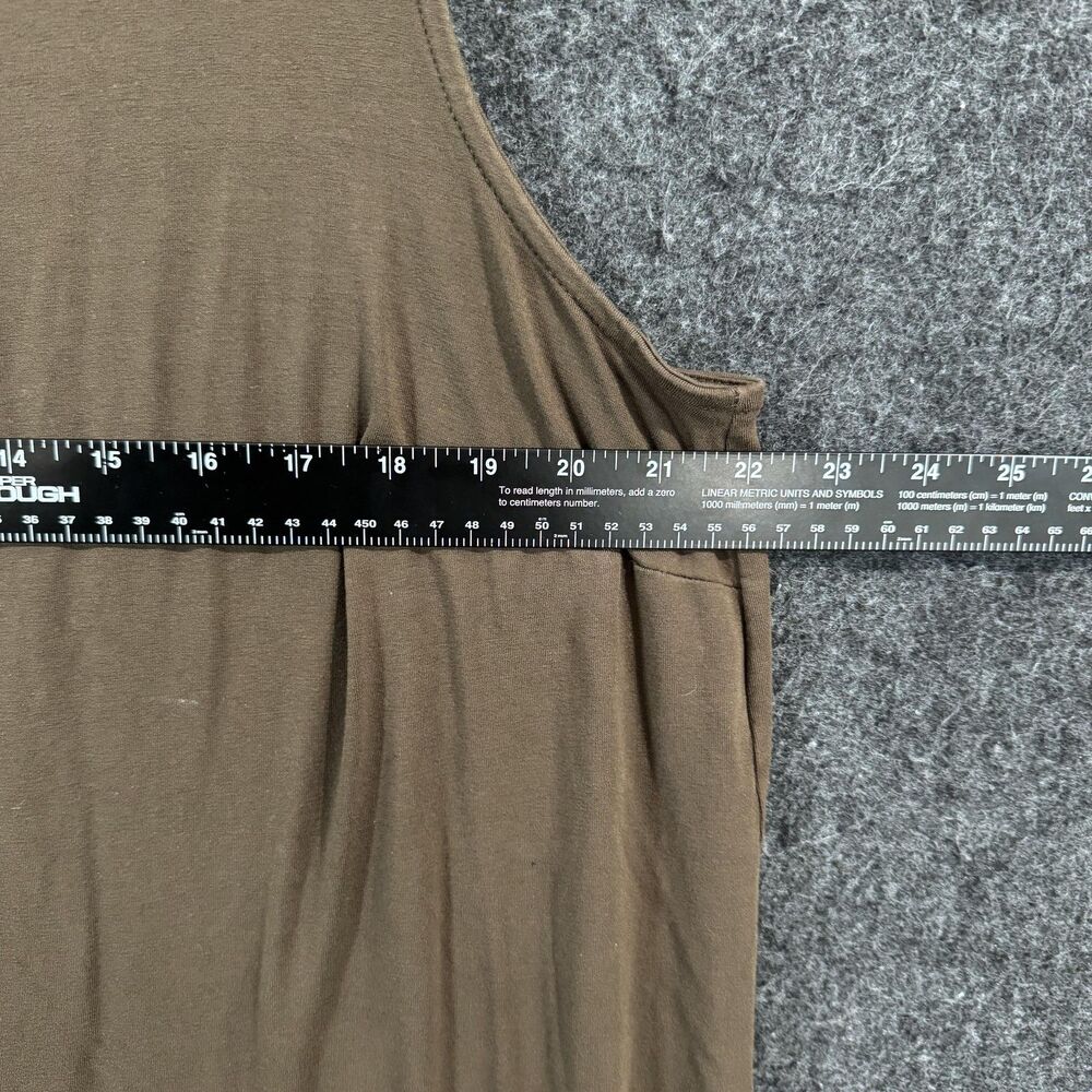 J. Jill Wearever Collection Dress Women's 1X Brown Tank Trapeze Swing Jersey - Picture 4 of 8